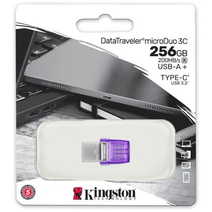 Kingston 256GB DataTraveler microDuo 3C 200MB/s dual USB-A + USB-C