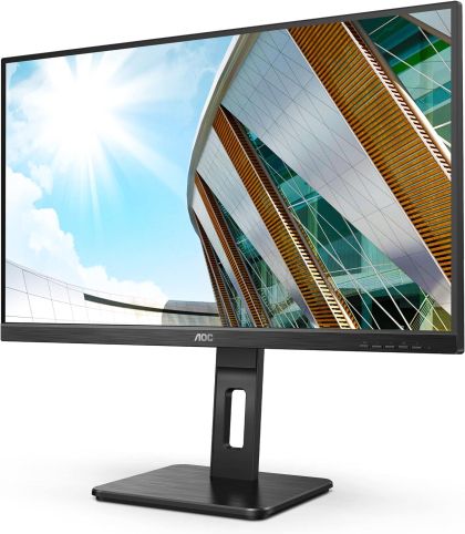 Монитор AOC 27P2Q, 27" IPS, WLED,1920x1080, 100Hz, 250cd/m2 VGA, DP, HDMI, USB SPEAKERS, Hub