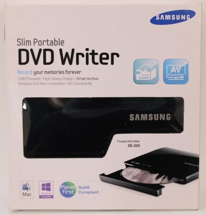 Samsung Slim External USB DVD-Writer SE-208DB/TSBS
