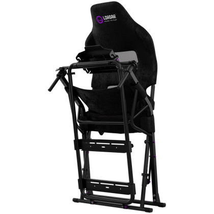 LORGAR FLEX RAF1, Sim Racing Cockpit Advanced, Foldable, 150x72x113 cm-playing, 38x72x126cm-folded, Black