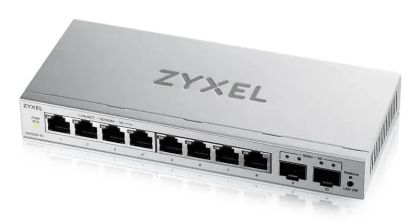 Суич ZyXEL GS-1200-10, V3, Управляем, 8 портов, 10/100/1000 с 2Gbe Uplink
