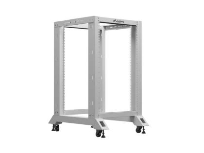 Комуникационен шкаф Lanberg open rack 19" 18U 600x800, grey