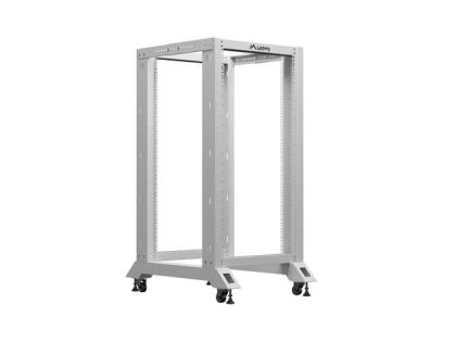 Комуникационен шкаф Lanberg open rack 19" 22U 600x800, grey
