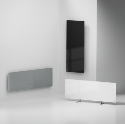 AENO Premium Eco Smart Heater, 700W, Tempered glass, Infrared+convection heating type, Led display Plug type: Europe (E/F type), WHITE