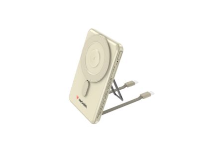 Външна батерия Verbatim Charge 'n' Go 2C Power Bank Magnetic Wireless 5000mAh with 2 USB-C Cables & Stand Gold