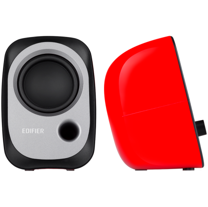 Edifier R12U 2.0 Audio System, USB, AUX, 2.25-inch Drivers, 4W (RMS), Volume Control, Red