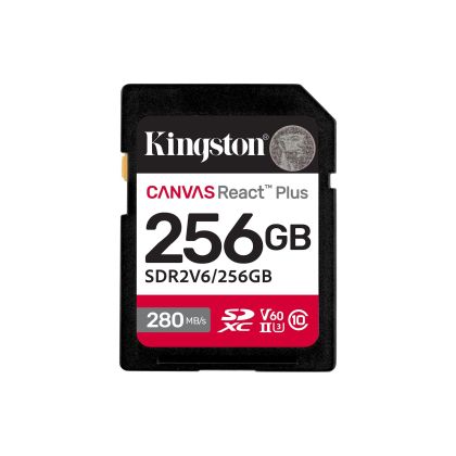 Карта памет Kingston Canvas React Plus V60 UHS-II 256GB