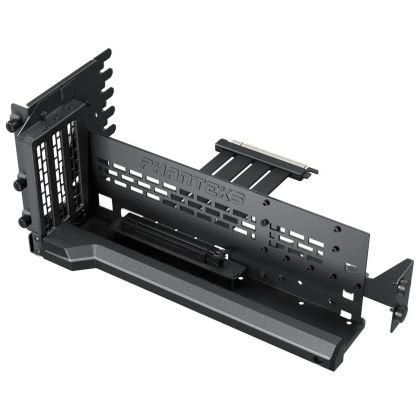 Phanteks Premium PCIe Gen 5 Vertical GPU Bracket, DRGB, with PCIe 5.0 Riser Cable - 220mm, Black