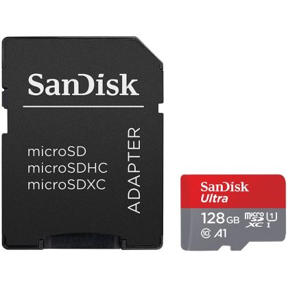 SANDISK Ultra Android microSDXC + SD Adapter 128GB 80MB/s Class 10 - Tablet Packaging