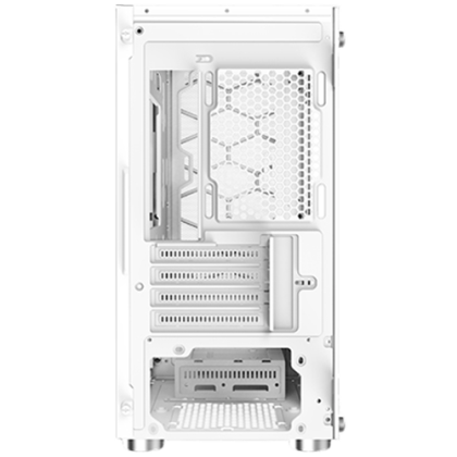 Xigmatek Oreo Arctic White EN47772, M-ATX, USB3.0x1+USB2.0x2, Meshed Grill FP, Left TG, 3PCS X24F Arctic Fixed RGB Fan