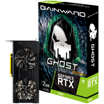 Gainward RTX 3060 Ghost OC 12GB GDDR6, 192bit, 1xHDMI, 3xDP, PCI-E 4.0, max resolution 7680x4320, recommended power 550W, NE63060T19K9-190AU.