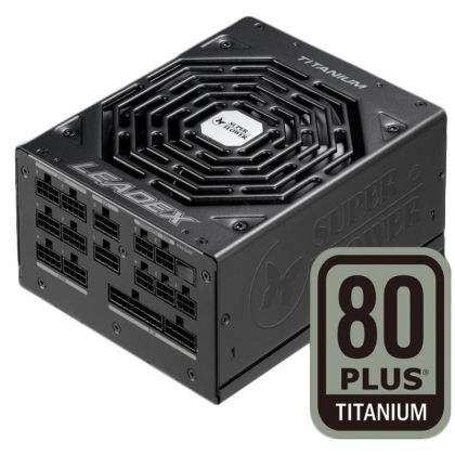 Super Flower Leadex Titanium 1600W, 80 Plus Titanium, Fully Modular, 140mm Dual Ball Bearing Fan, 5 year warranty