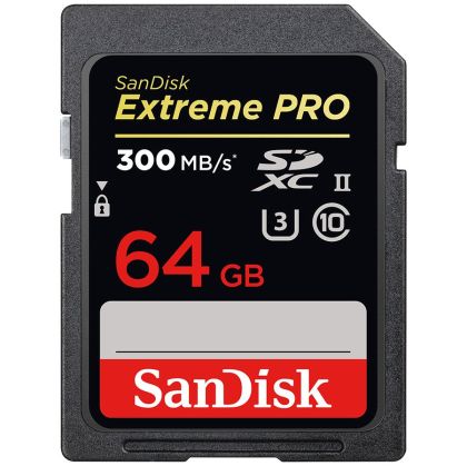 SANDISK Extreme Pro SDXC 64GB - 300/MB/s UHS-II