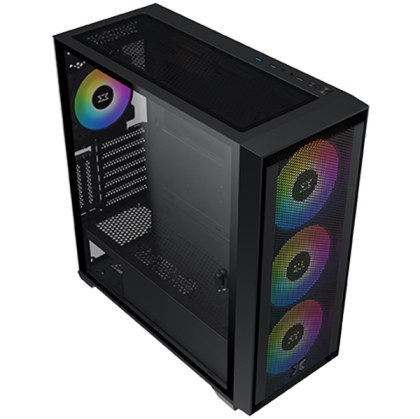 Xigmatek Anubis Pro 4FX EN40788, E-ATX/ATX/M-ATX/MINI ITX, 1x USB 3.0, 2x USB 2.0, HD Audio, Left Magnetic TG, 3PCS 140mm X40A & 1PC 120mm X20A & Galaxy II Fan Control Box & Remote