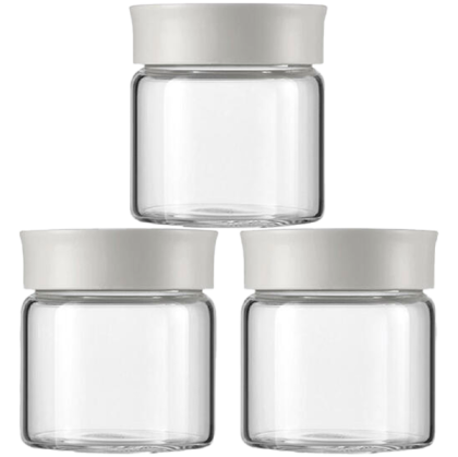 BUYDEEM Glass storage box 200ml x3, model CS1001, color Nordic Grey