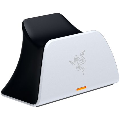 Razer Quick Charging Stand for PS5 - White, Quick Charge, Curved Cradle Design, Matches Your PS5 DualSense Wireless Controller, Powered by USB (Controller not included)
