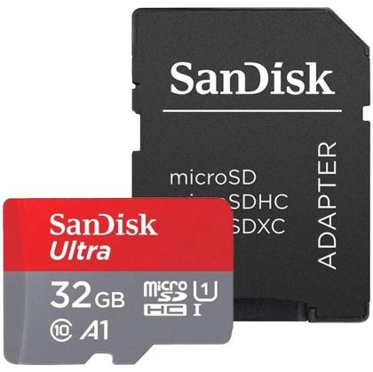SANDISK Ultra microSDHC 32GB + SD Adapter 120MB/s A1 Class 10 UHS-I - Tablet Packaging