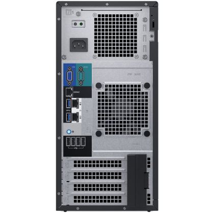 PowerEdge T140,Intel Xeon E-2124 3.3GHz 8M cache 4C/4T,3.5" Chassis up to 4 Cabled HDD,8GB 2666MT/s DDR4 ECC UDIMM,iDrac9 Bas.,2x1TB SATA 6Gbps 3.5"Cabled HDD,PERC H330 RAID,DVD+/-RW,TPM 1.2,On-Board LOM 1Gbe,EU power cord,3Y NBD