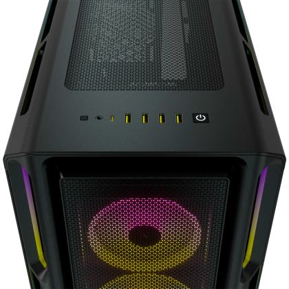 Corsair iCUE 5000T RGB Tempered Glass Mid-Tower Smart Case, Black