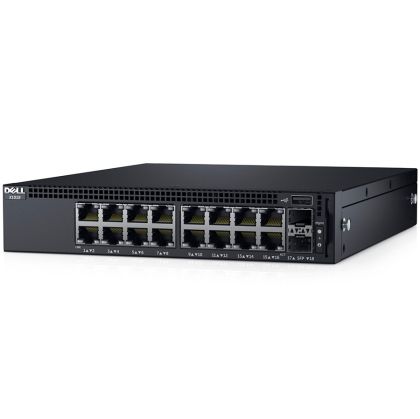 Dell Networking X1018 Smart Web Managed Switch, 16x 1GbE and 2x 1GbE SFP ports