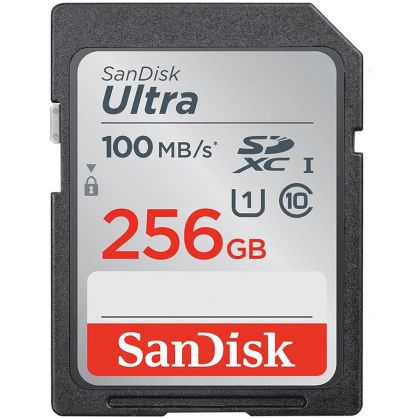 SANDISK Ultra 256GB SDXC Memory Card 100MB/s