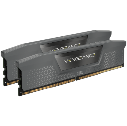 CORSAIR DDR5, 5600MT/s 32GB 2x16GB DIMM, 36-36-36-76, Std PMIC, AMD EXPO, VENGEANCE DDR5 Cool Grey Heatspreader, Black PCB, 1.25V
