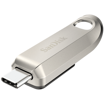 SANDISK Ultra Luxe USB Type-C Flash Drive 128GB USB 3.2 Gen 1 Performance with a Premium Metal Design