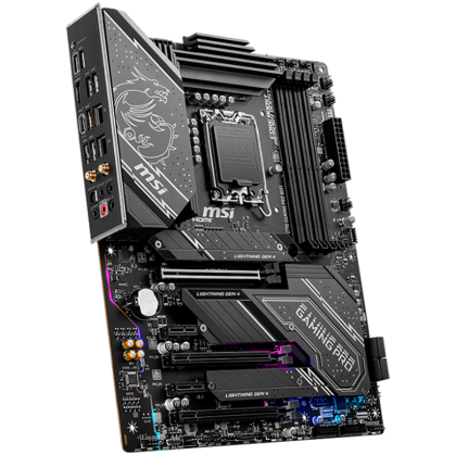 MSI MPG Z790 GAMING PRO WIFI , LGA 1700, INTEL Z790, 4xDDR5, Dual Channel DDR4 up to 7200+(OC)MHz, 3.0 x16 slot, 3x M.2 slots, 1x USB 3.2 Gen 2 (Type-C), 4x USB 3.2 Gen 1, 1x HDMI, 4xEX Debug LED, 2.5G LAN,7.1 Audio, ATX, 3y warranty