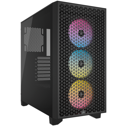 Corsair 3000D RGB Tempered Glass Mid-Tower, Black