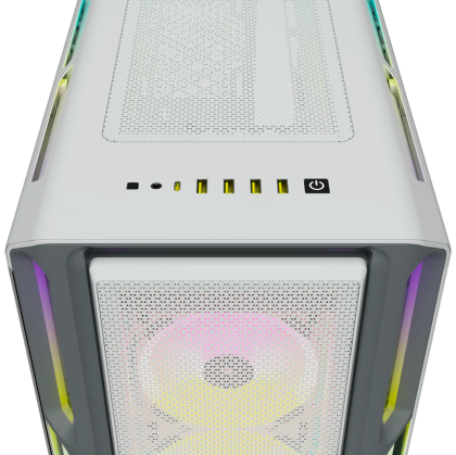 Corsair iCUE 5000T RGB Tempered Glass Mid-Tower Smart Case, White