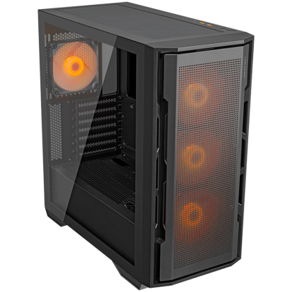 COUGAR Case Uniface RGB, Mid Tower, Mini ITX/Micro ATX / ATX / CEB / E-ATX, Type-C, USB 3.0 x 2, USB 2.0 x 1, Audio/Mic 3.5mm jack x 1, 4x120mm ARGB fans, Tempered glass, 230 x 493 x 475 (mm)