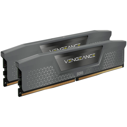 CORSAIR DDR5, 5600MT/s 32GB 2x16GB DIMM, 40-40-40-77, Std PMIC, XMP 3.0, VENGEANCE DDR5 Black Heatspreader, Black PCB, 1.25V
