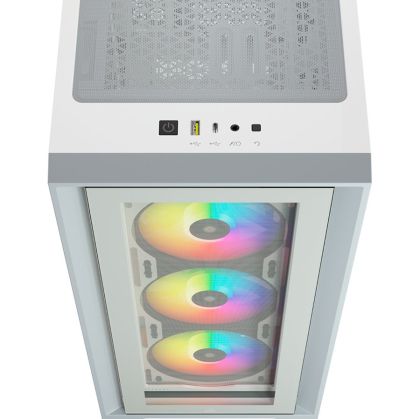 Corsair iCUE 4000X RGB Tempered Glass Mid-Tower, White