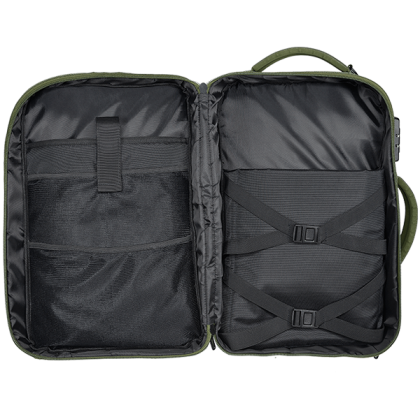COUGAR Fortress X, Green Backpack, Shockproof anti-vibration structure, Multi-layered and multi-functional structure, Padded back panel and hide-able hip belt, Dual use: Backpack and shoulder bag