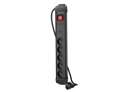 Разклонител Lanberg Surge Protector SP1 5M 5 x French Outlets Black