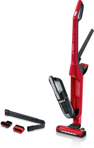 Прахосмукачка Bosch BBH3ZOO28, Cordless Handstick Vacuum cleaner 2 in 1 Flexxo Gen2 ProAnimal, Serie 4, 28V, 82 dB(A), ProAnimal brush with LEDs, built-in accessories, Red
