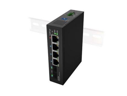 Комутатор Lanberg Switch Light Industrial POE 1 x BT 3 x AT 2 x SFP DIN Unmanagment Gigabit Ethernet