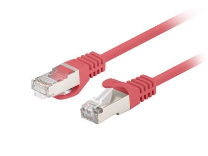Кабел Lanberg patch cord CAT.6 FTP 0.25m, Fluke Passed, red (10-pack)
