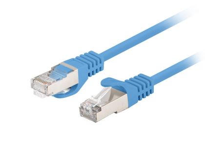 Кабел Lanberg patch cord CAT.6 FTP 0.25m fluke passed (10-pack), blue