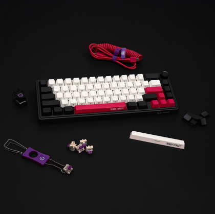 LORGAR KBP70MW, Wireless 65% Mechanical Gaming Keyboard Pro, Black/red, EN layout