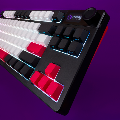 LORGAR KBP70TKLW, Wireless TKL Mechanical Gaming Keyboard Pro, Black/yellow, EN layout