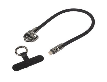 Кабел Lanberg USB-C M/M 2.0 cable 0.3m, black