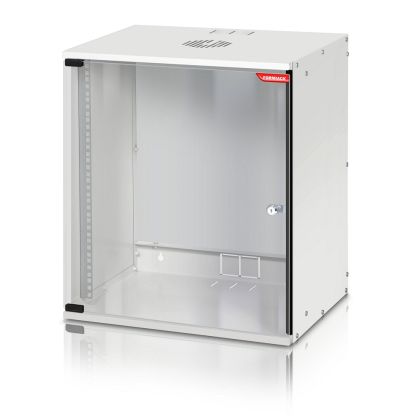 Комуникационен шкаф Formrack 19" Wall Mounted rack 12U SOHO 512/400mm, height: 582mm, loading capacity: 50kg., tempered glass door, 19" front rails