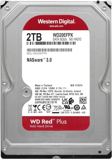 Хард диск WD Red PLUS NAS, 2TB, 5400rpm, 128MB, SATA 3
