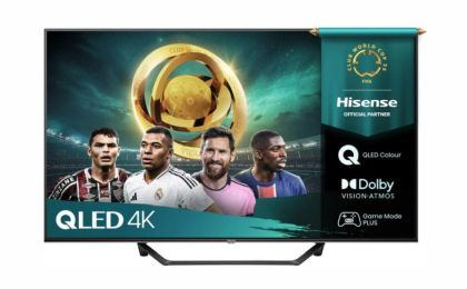 Телевизор Hisense 43" A7Q, 4K Ultra HD 3840x2160, QLED, FALD, Quantum Dot, HDR 10+, HLG, Dolby Vision, Dolby Atmos, Smart TV, WiFi 5GHz, WiFi Direct, BT, Anyview Cast, 3xHDMI, 2xUSB, LAN, CI+, DVB-T2/C/S2, Black