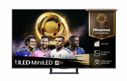 Телевизор Hisense 55" E8Q, 4K Ultra HD 3840x2160, ULED, Quantum Dot,144 Hz,HDR 10+, HLG, Dolby Vision, DTS Virtual X, Smart TV, WiFi, Light Sensor, BT, Anyview Cast, 4xHDMI, 2xUSB, LAN, CI+, DVB-T2/C/S2, Singale Stand, Black