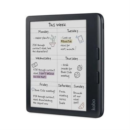 Четец за Е-книги Kobo Libra Colour e-Book Reader, E Ink Kaleido touchscreen 7 inch, 1680 x 1264, 32 GB, 2 GHz, Greutate 0.215 kg, Wireless Da, Comfort Light PRO, IPX8 - up to 60 mins in 2 metres of water, 15 file formats supported natively, Black