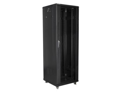 Комуникационен шкаф Lanberg rack cabinet 19" free-standing 37U / 600x600 self-assembly flat pack, black