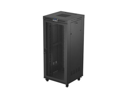Комуникационен шкаф Lanberg rack cabinet 19" free-standing 37U/600X800 (FLAT PACK) with mesh door LCD black