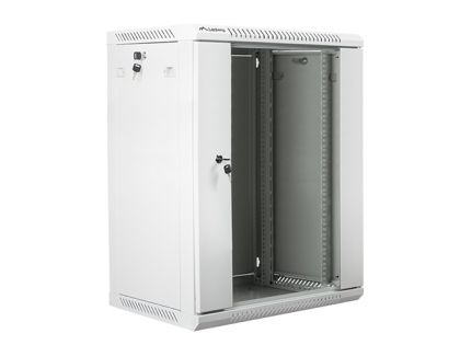 Комуникационен шкаф Lanberg rack cabinet 19" wall-mount 15U / 600x450 for self-assembly (flat pack), grey